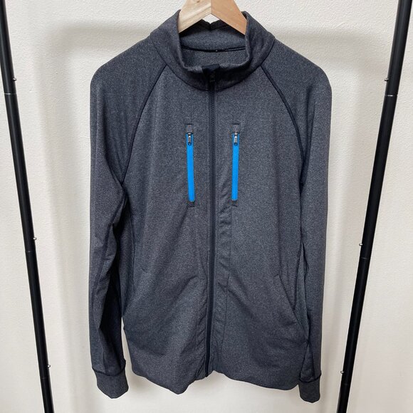 Lululemon Men's Shift Jacket, Heathered Black / Cornflower, Size L - Picture 9 of 16